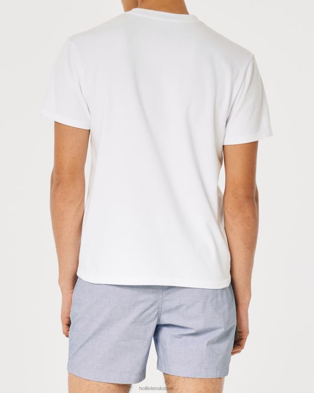 Bottoms Hollister Men Twill Micro-Stripe Jogger Shorts 5\\ 488201178 Blue Microstripe
